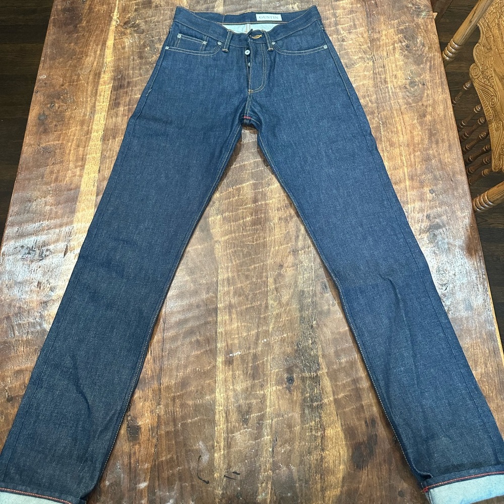 Gustin California selvedge denim jeans (New w/o tags. Never worn)